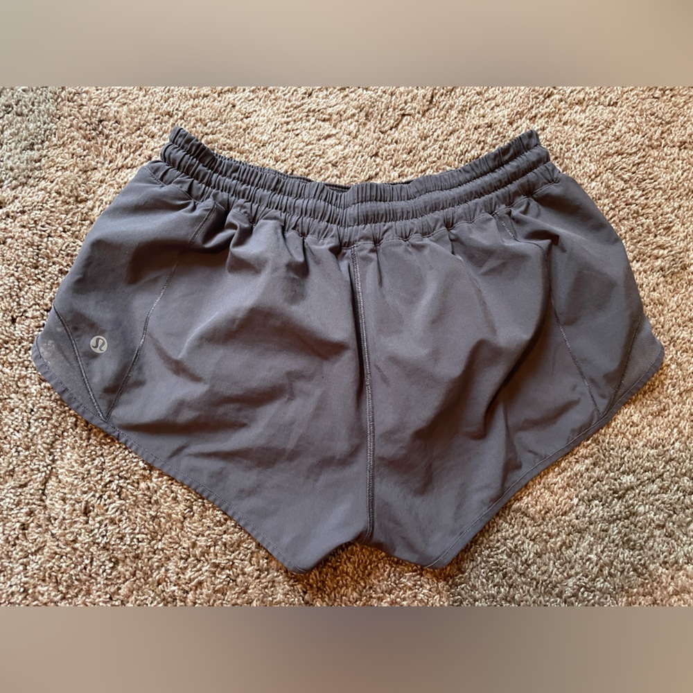 Lululemon Dark Gray Hotty hot shorts